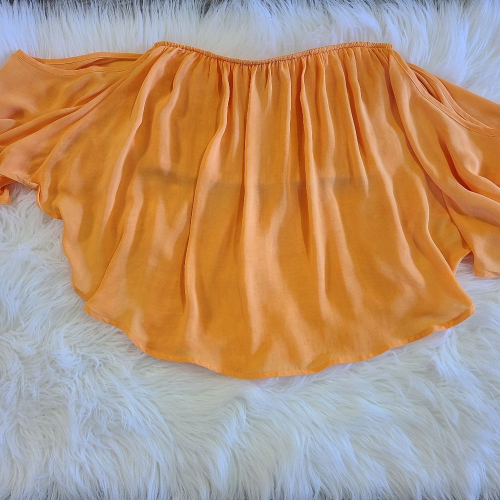 Orange Off the Shoulder Top